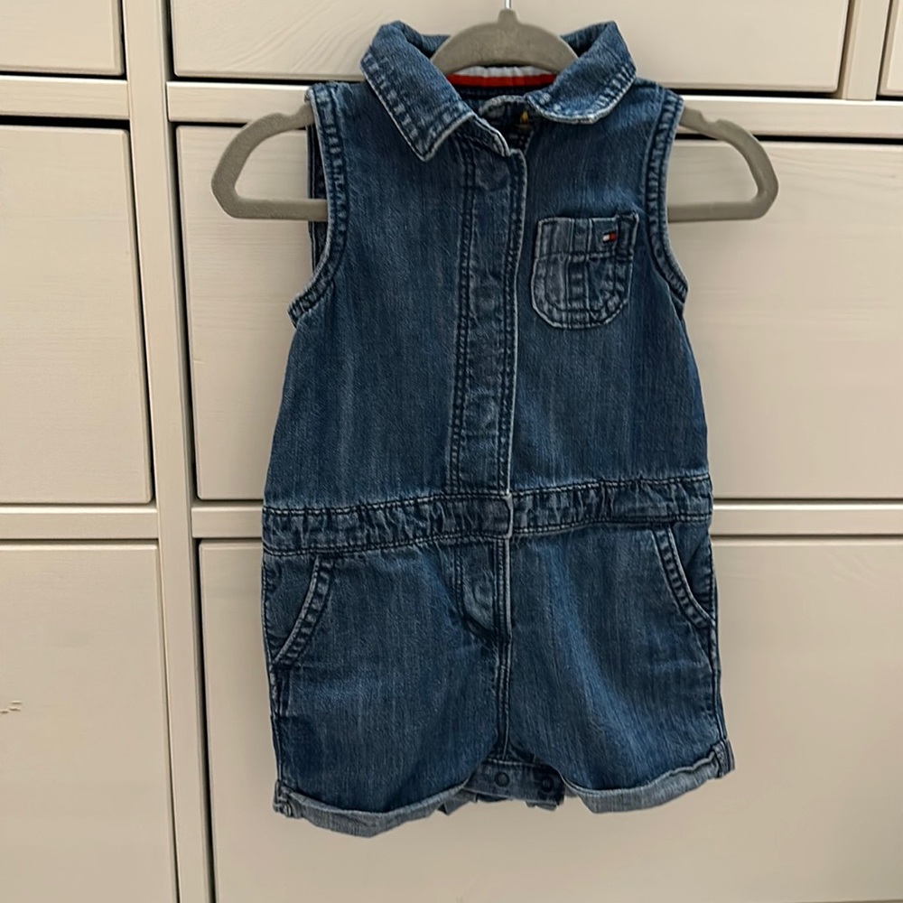 Tommy Hilfiger denim romper toddler